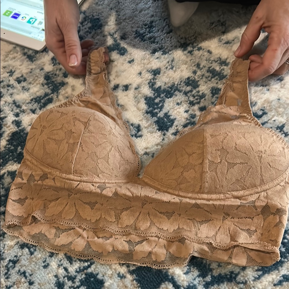 Lace Bralette in Tan